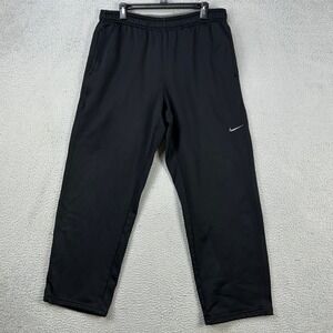Nike Therma-Fit Mens Sweatpants XL Black‎ Pull On Elastic Waist Pockets Workout